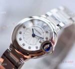 V6 Factory Swiss Cartier Ballon Bleu WE902073 Diamond Markers Watch 28mm